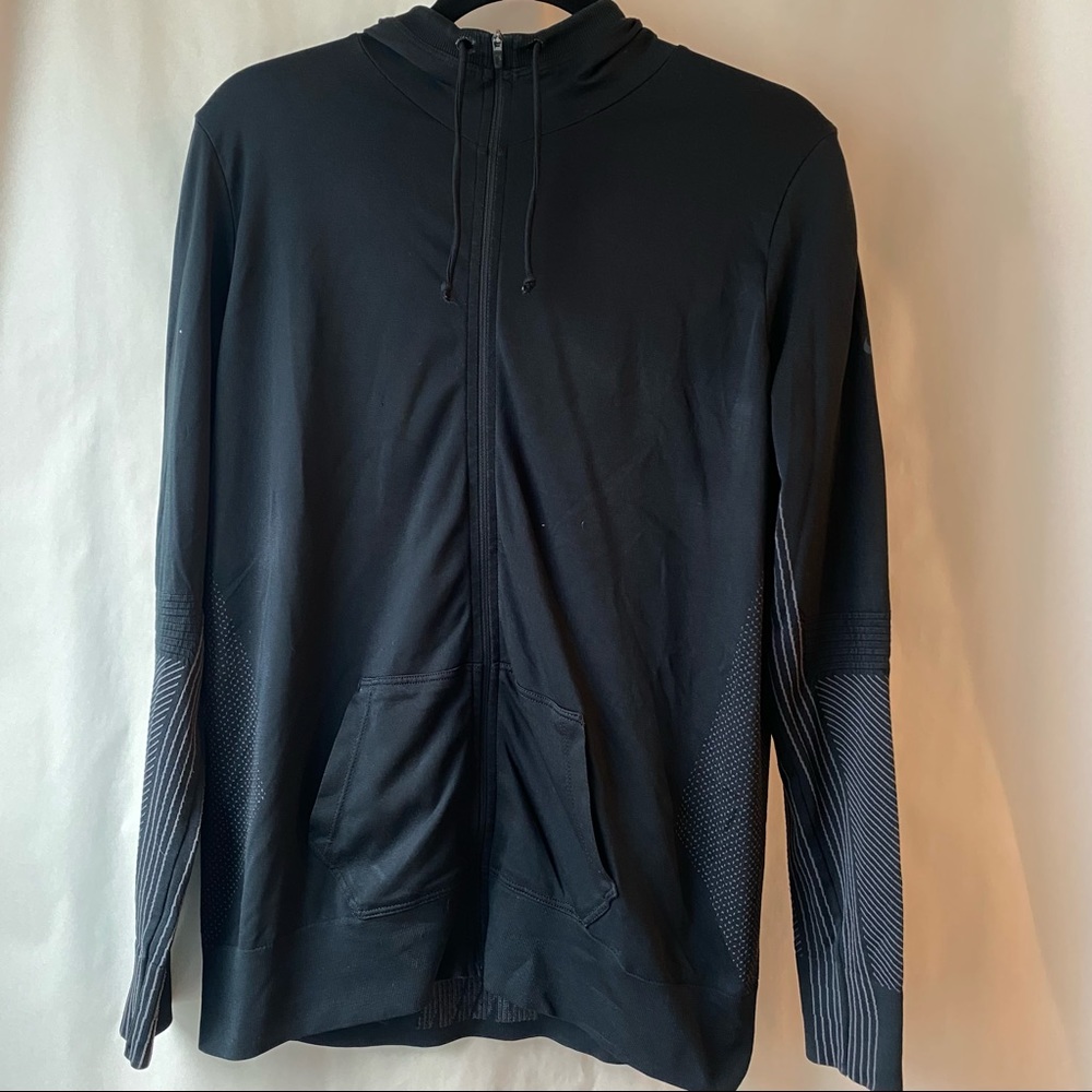 Mens Nike Dri-fit black hooded full‎ zip jacket size large
